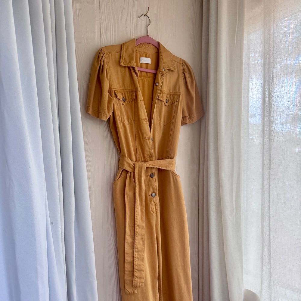 Mustard Denim Jumpsuit | Boyish